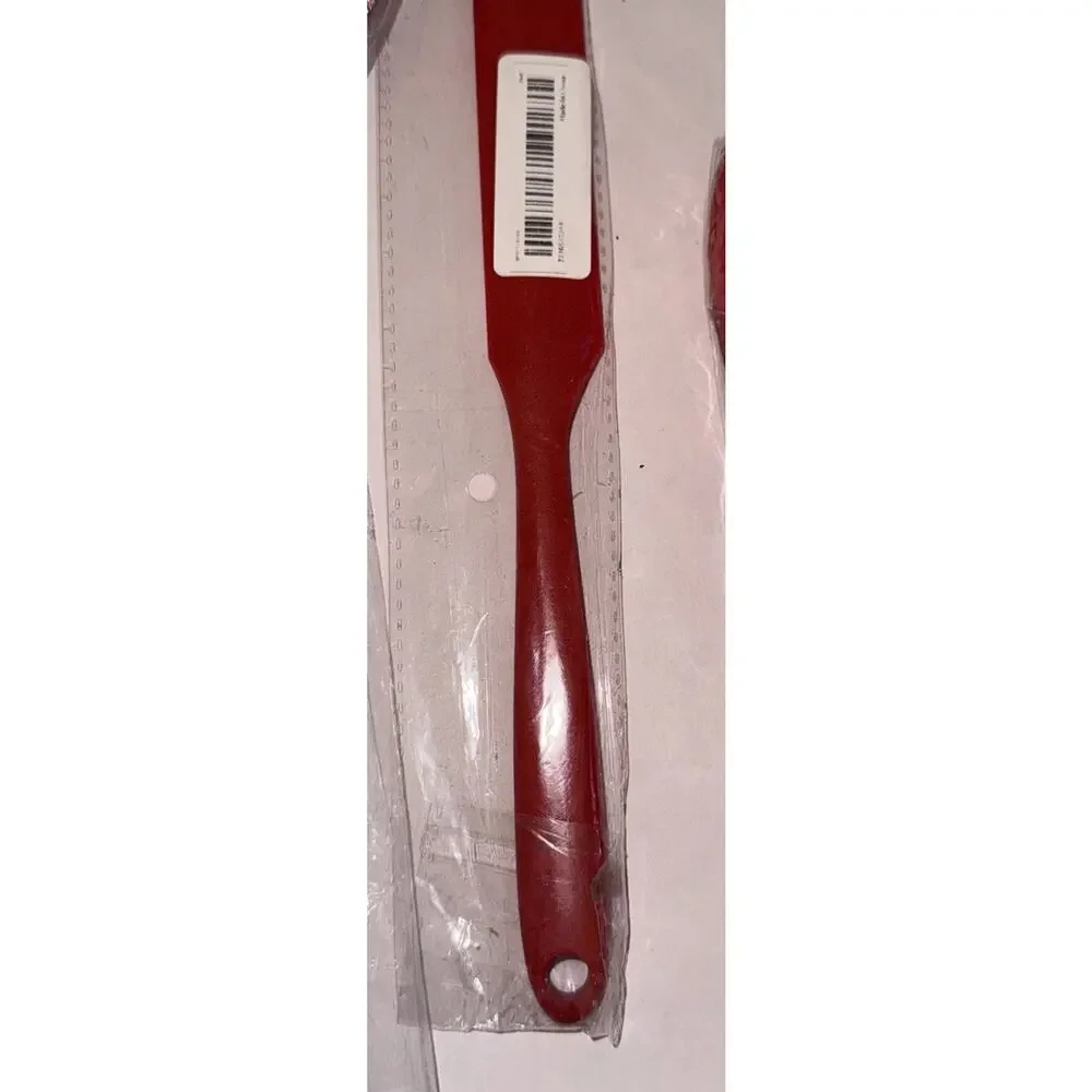 NWT Red Silicone Skimmer, Spreader, And Jar/Bottle Opener W/ Free Plastic Ladle